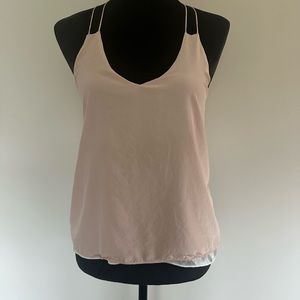 Townsen razorback bush pink tank top, silk, size xs